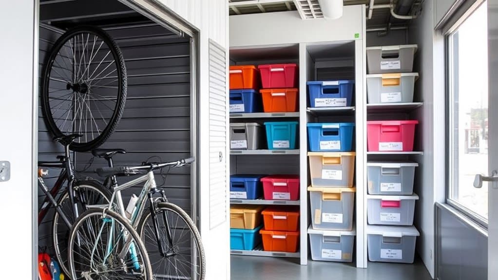 common sizes for storage