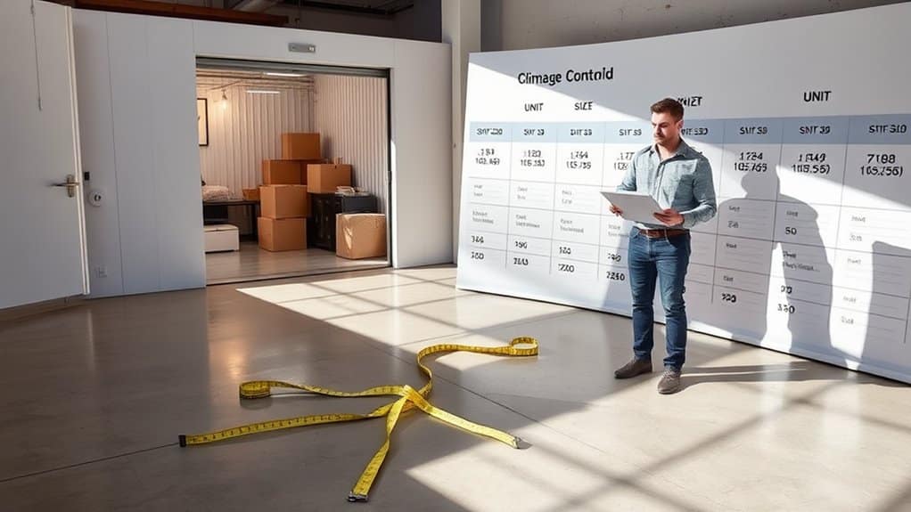 choosing appropriate storage size