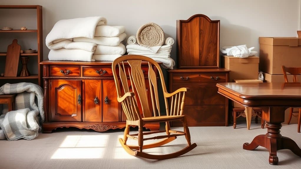 crafted wooden furniture pieces