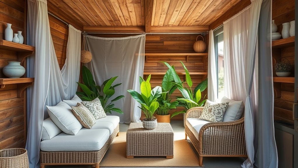 aesthetic outdoor furniture storage