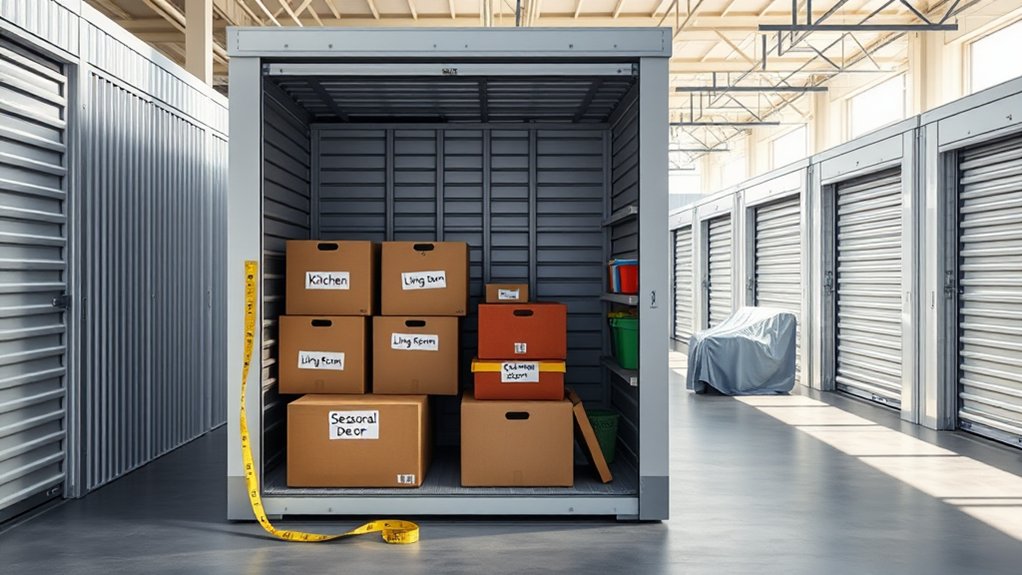 assess belongings for storage