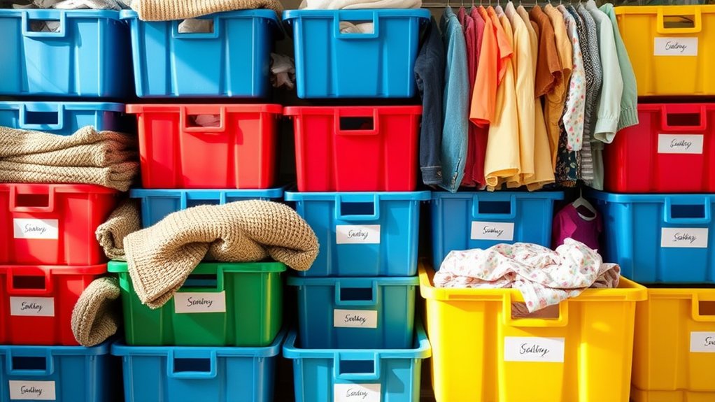 colour coded seasonal storage
