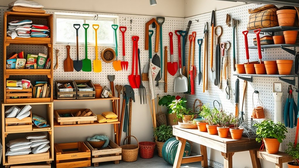 creative garden tool storage