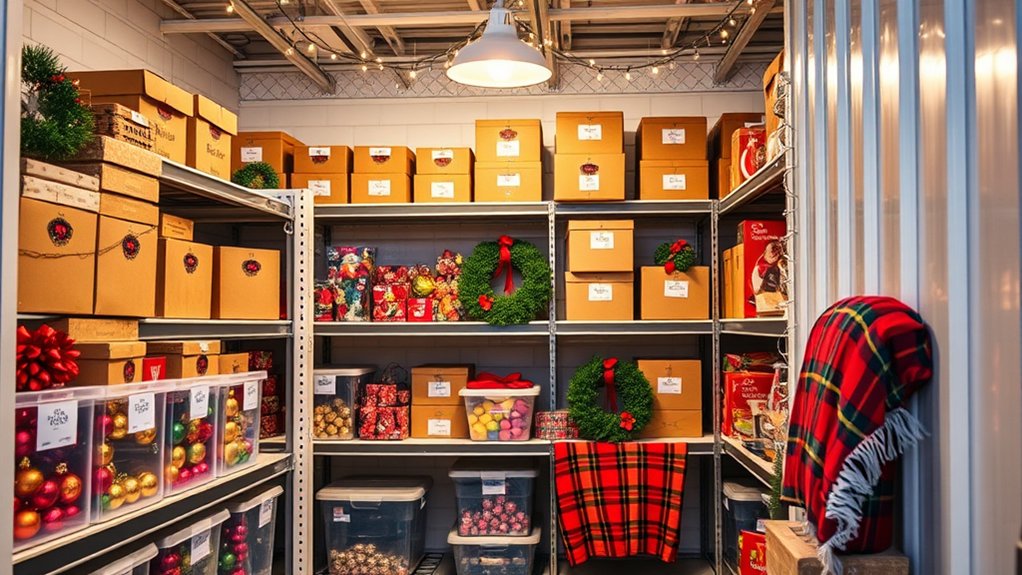 efficient holiday decor storage