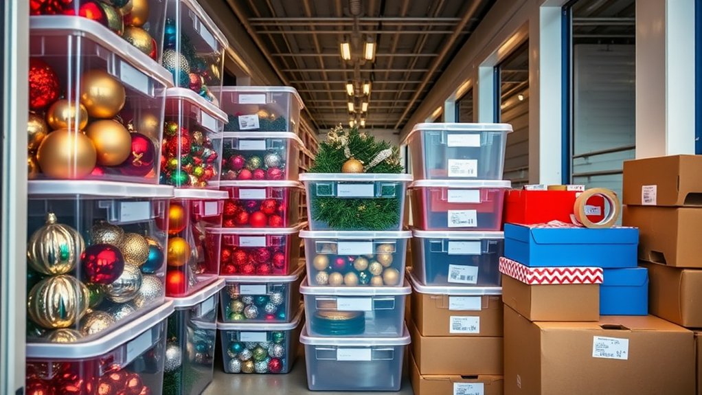efficient holiday decoration storage