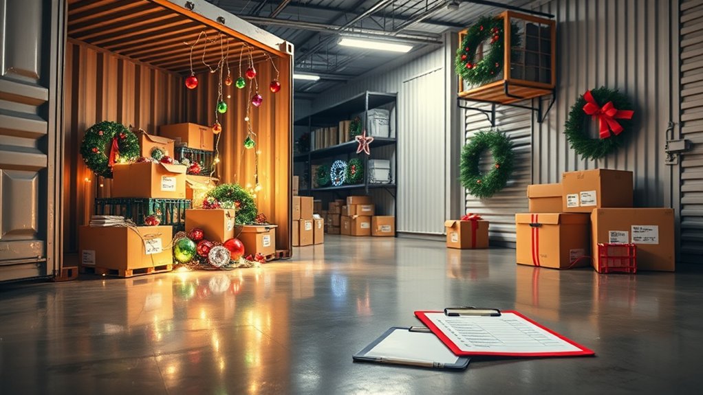 organized holiday decoration inventory