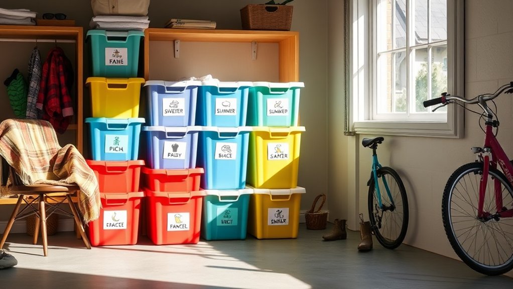 organized seasonal clothing swap