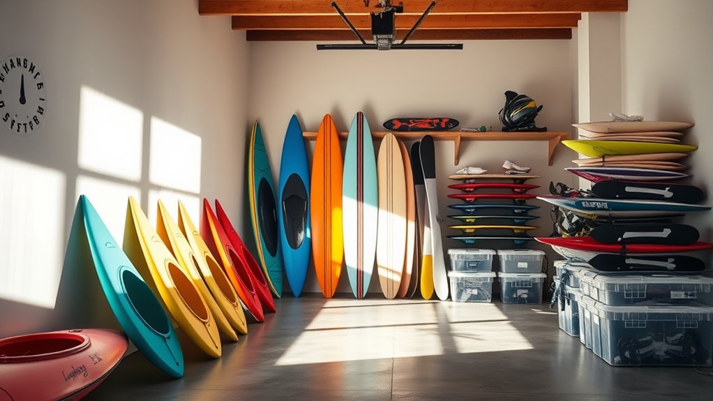 organized seasonal equipment storage