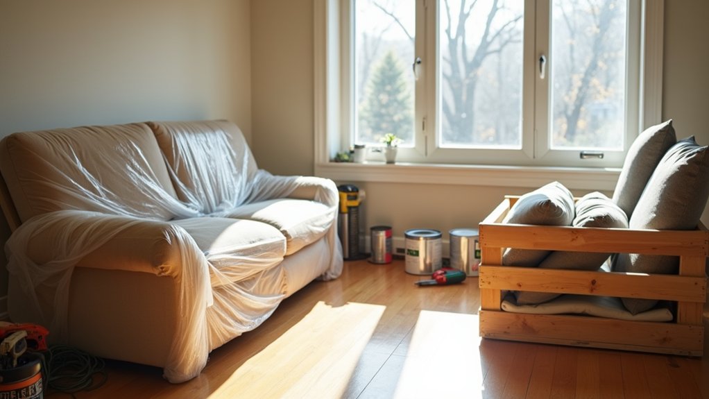 protect furniture during renovations