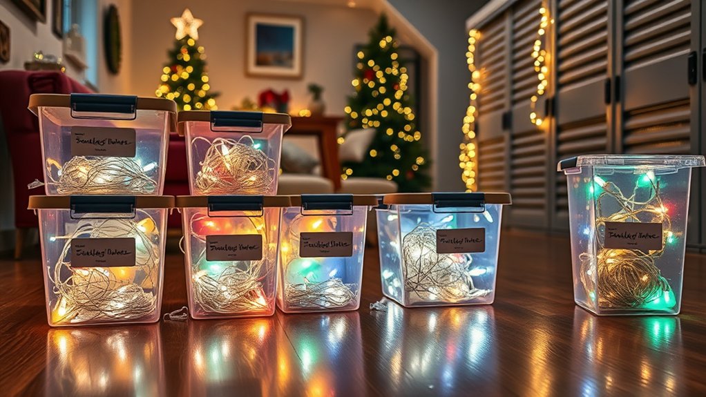 tangle free christmas light storage