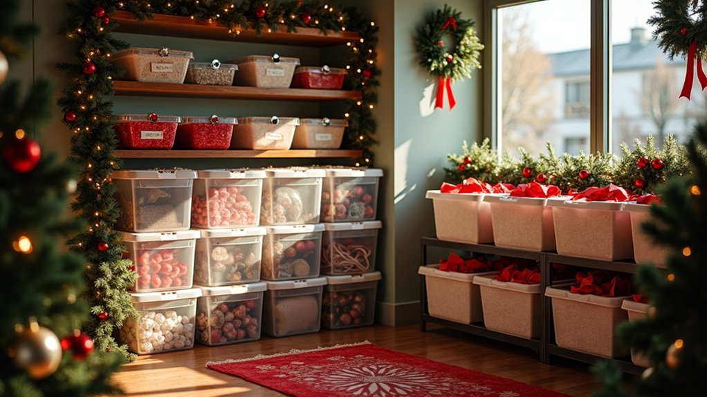 efficient holiday decoration storage