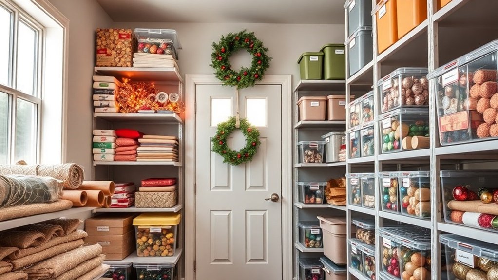 efficient holiday decoration storage