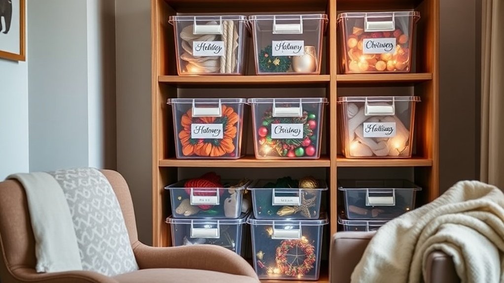 efficient seasonal decor storage
