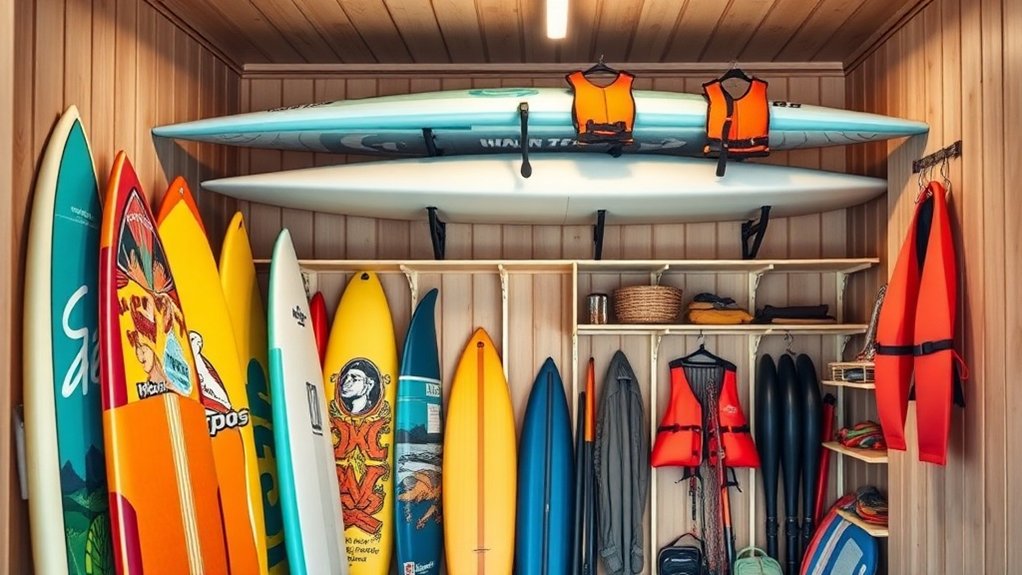 indoor sports equipment storage