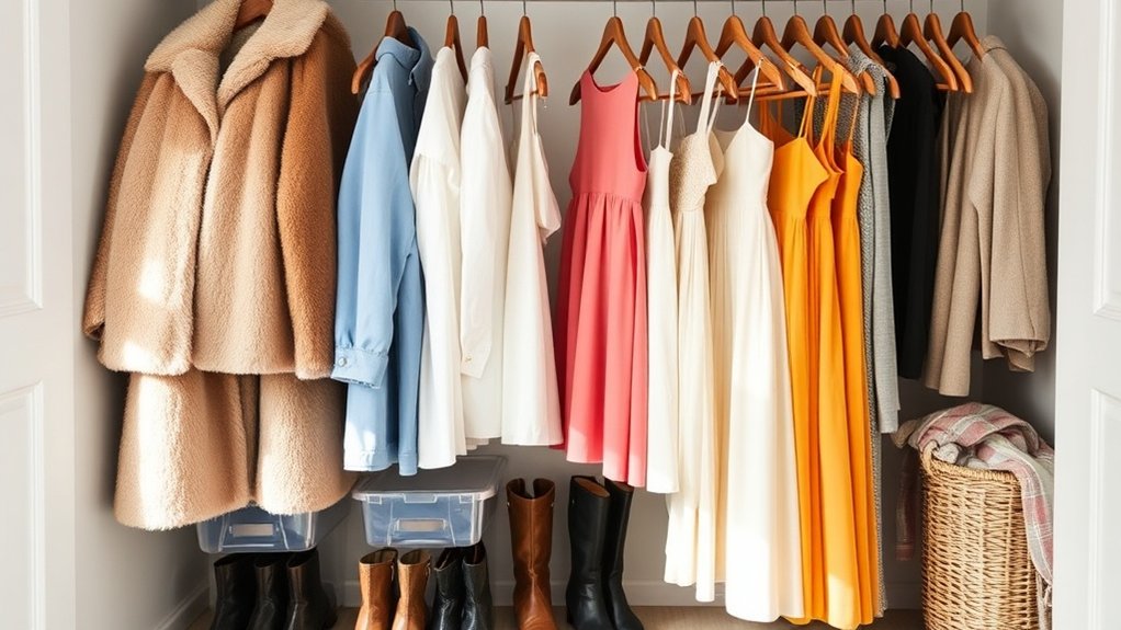 organized seasonal clothing storage