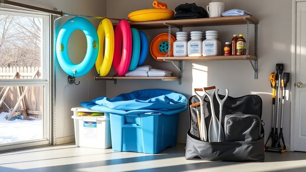 proper winter pool storage