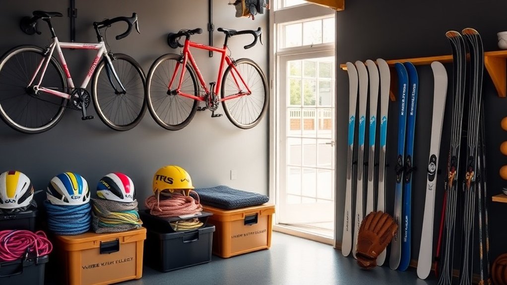 properly store sports gear